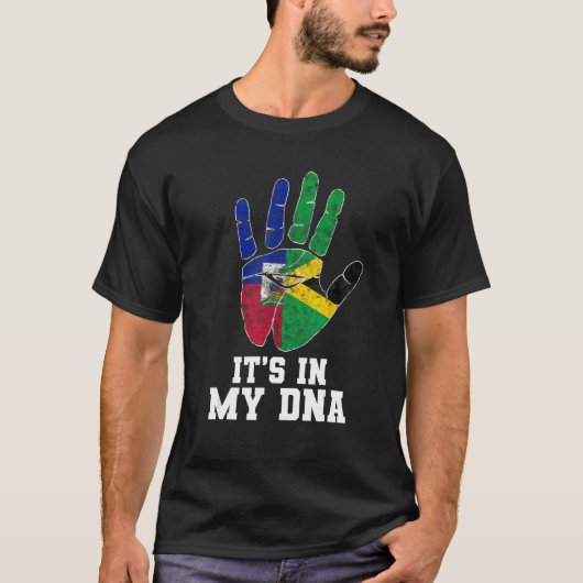 ハイチ・アメリカ・ジャマイカカリブの・コンボDNA Tシャツ (正面)