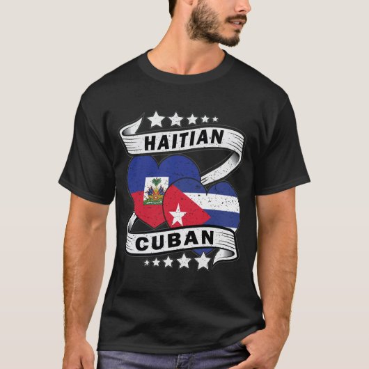 ハイチ・キューバ国旗 Tシャツ (正面)