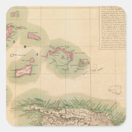 ハイチ・ドミニカ共和国9月68日 スクエアシール (正面)