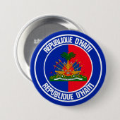 ハイチ・ラウンド・エンブレム 缶バッジ (正面&裏面)