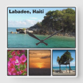 ハイチ，ラバデ スクエア壁時計 (正面)