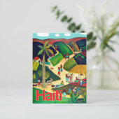 ハイチ，先住民の人々トロピック村，ヴィンテージ ポストカード (スタンド正面)