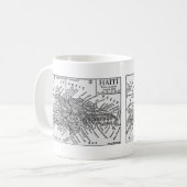 ハイチ(1911年)のヴィンテージの地図 コーヒーマグカップ (正面左)