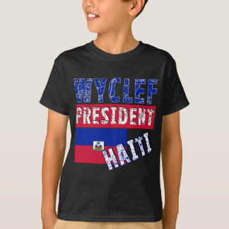 ハイチWYCLEFの大統領のTシャツ、マグ、ボタン Tシャツ