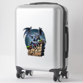 ハイツの守護者：ゴシック様式のガーゴイルのアートワーク シール (スーツケース)