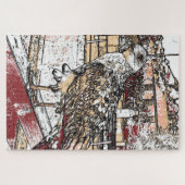 ハイツの橋の上のカモメ ジグソーパズル (横)