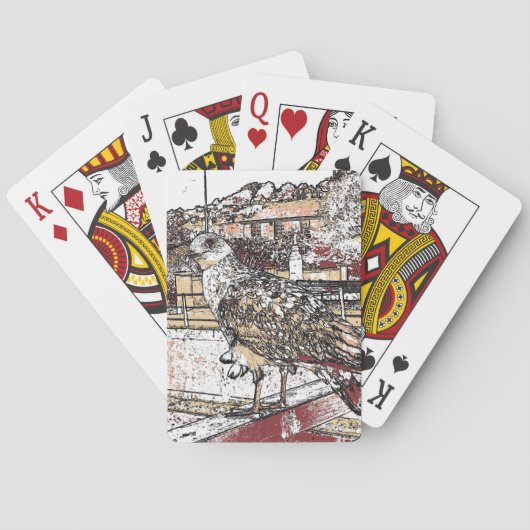 ハイツの橋の上のカモメ トランプ (裏面)