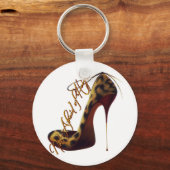 "ハイツを恐れない"トレシックハイヒールデザイン キーホルダー (正面)