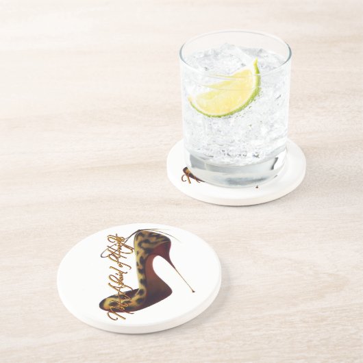 "ハイツを恐れない"トレシックハイヒールデザイン コースター (側面)