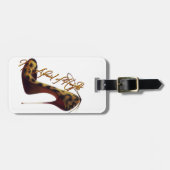 "ハイツを恐れない"トレシックハイヒールデザイン ラゲッジタグ (正面横)