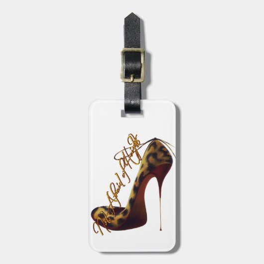 "ハイツを恐れない"トレシックハイヒールデザイン ラゲッジタグ (正面縦)
