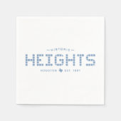 ハイツタイル、ブルータイル、ヒューストンハイツ スタンダードカクテルナプキン (正面)