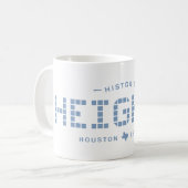 ハイツタイル、ブルータイル、ラージ、ヒューストンハイツ コーヒーマグカップ (正面左)