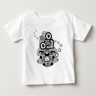 ハイティキニュージーランドドラムマオリデザイン ベビーTシャツ