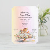 ハイティーお祝いブライダルシャワー 案内状 (スタンド正面)