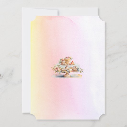 ハイティーお祝いブライダルシャワー 案内状 (裏面)