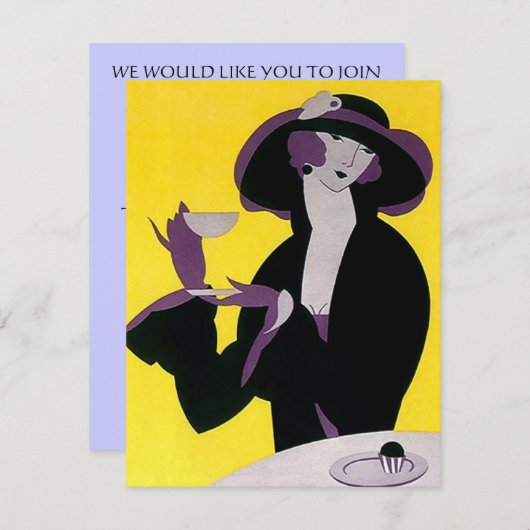 ハイティーの菓子16のパーティの招待状の~ EZ2はカスタマイズ 招待状 (正面/裏面)