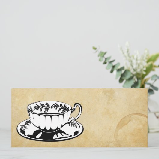 ハイティーまたは午後のお茶の招待 招待状 (スタンド正面)