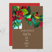 ハイティーガールズアフターンティーパーティー 招待状 (正面/裏面)