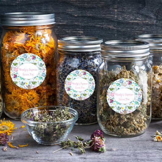 ハイティーパーティーパタパーソナライズされたーン ラウンドシール