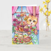 ハイティーパーティー カード (黄色い花)