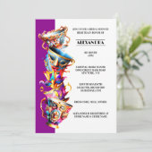 ハイティーパーティー ティーカップ カーニバル マスク 仮面舞踏会 招待状 (スタンド正面)