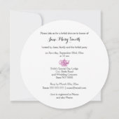 ハイティーピンクブラック 招待状 (裏面)