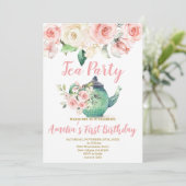 ハイティーファースト誕生日パルティー誕生日 招待状 (スタンド正面)