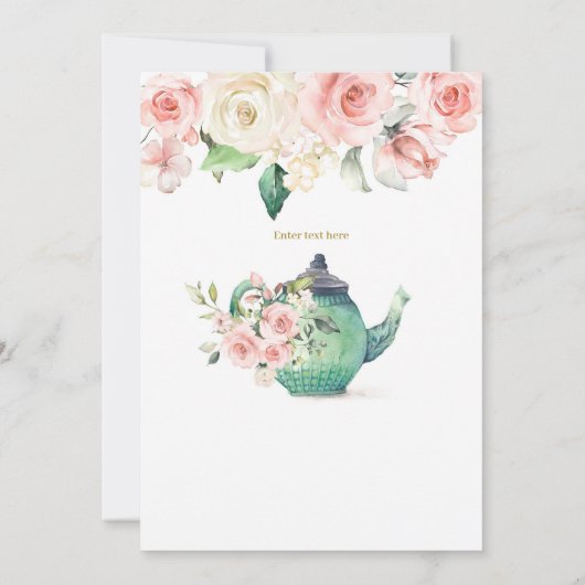 ハイティーファースト誕生日パルティー誕生日 招待状 (裏面)