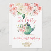 ハイティーファースト誕生日パルティー誕生日 招待状 (正面/裏面)