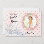 ハイティーフォトブライダルシャワーの招待 招待状 (正面)