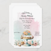 ハイティーブライダルシャワー 案内状 (正面/裏面)