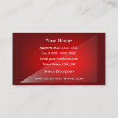 ハイテクで赤い名刺 名刺 (裏面)