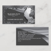 ハイテクなグローバル・ビジネスb/wの名刺 名刺 (正面/裏面)