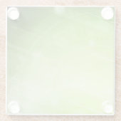 ハイテクなスタイルの緑色航法燈のデザイン ガラスコースター (裏面)