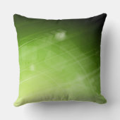 ハイテクなスタイルの緑色航法燈のデザイン クッション (裏面)