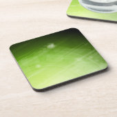 ハイテクなスタイルの緑色航法燈のデザイン コースター (左側)