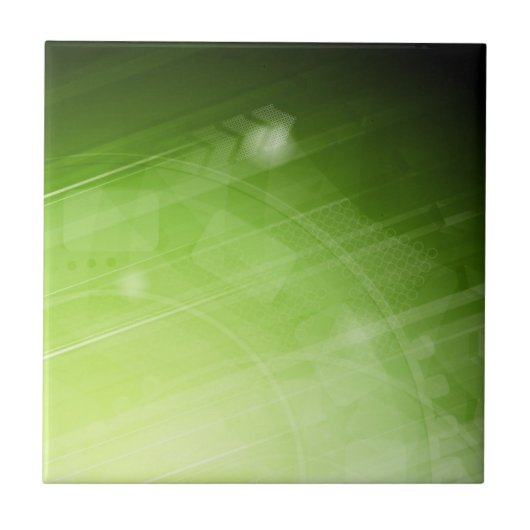 ハイテクなスタイルの緑色航法燈のデザイン タイル (正面)