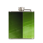 ハイテクなスタイルの緑色航法燈のデザイン フラスク (裏面)