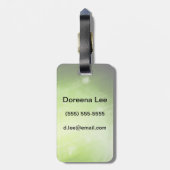 ハイテクなスタイルの緑色航法燈のデザイン ラゲッジタグ (裏面縦)