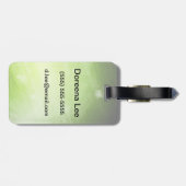 ハイテクなスタイルの緑色航法燈のデザイン ラゲッジタグ (裏面横)