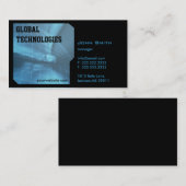 ハイテクなデジタル地球の技術の名刺 名刺 (正面/裏面)