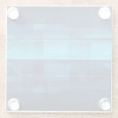 ハイテクなデジタル背景 ガラスコースター (裏面)