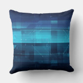 ハイテクなデジタル背景 クッション (裏面)