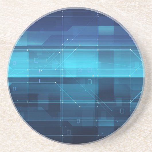 ハイテクなデジタル背景 コースター (正面)