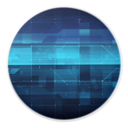 ハイテクなデジタル背景 セラミックノブ (正面)