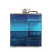 ハイテクなデジタル背景 フラスク (裏面)