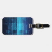 ハイテクなデジタル背景 ラゲッジタグ (正面横)