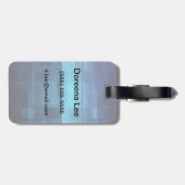 ハイテクなデジタル背景 ラゲッジタグ (裏面横)