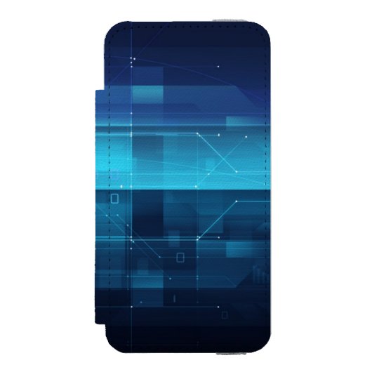 ハイテクなデジタル背景 INCIPIO iPhoneウォレットケース (フォリオ 正面)